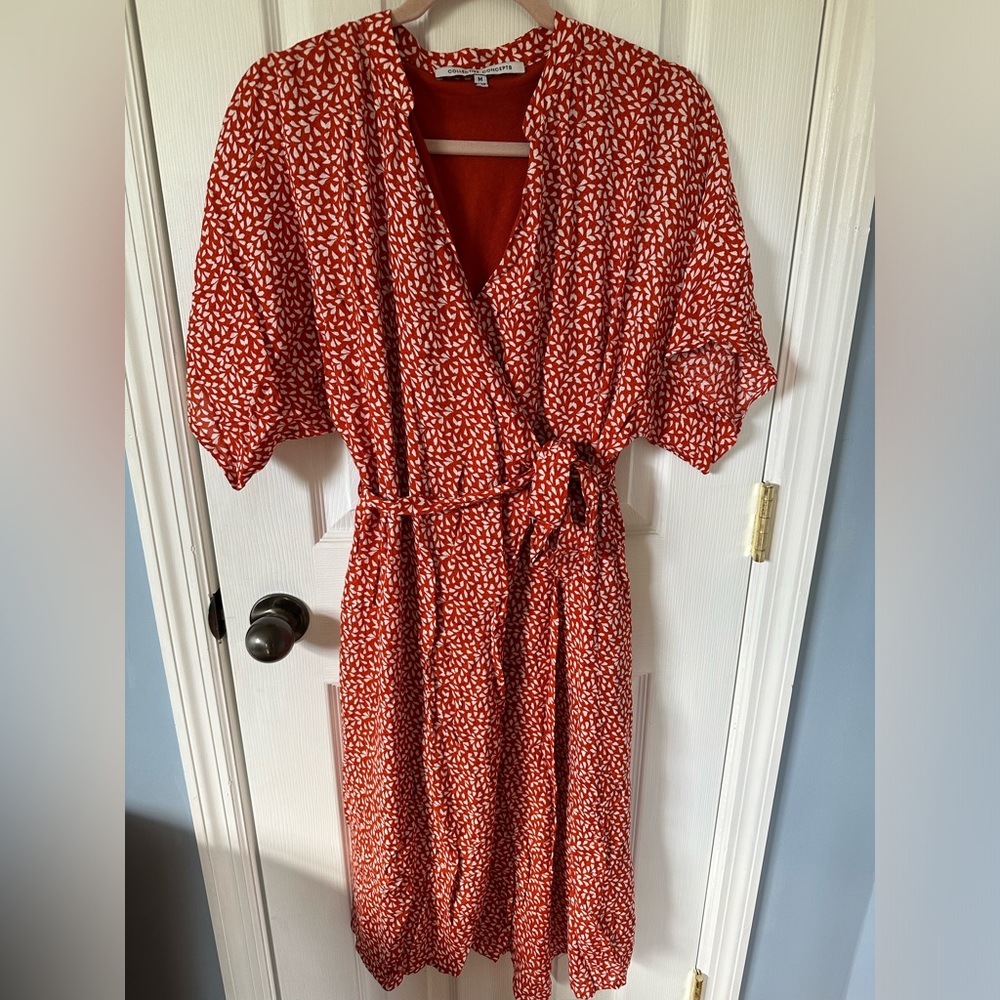Collective Concepts Print Tie Maxi Dress